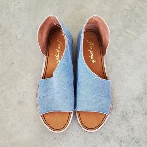Free people cut out flats,  size 38